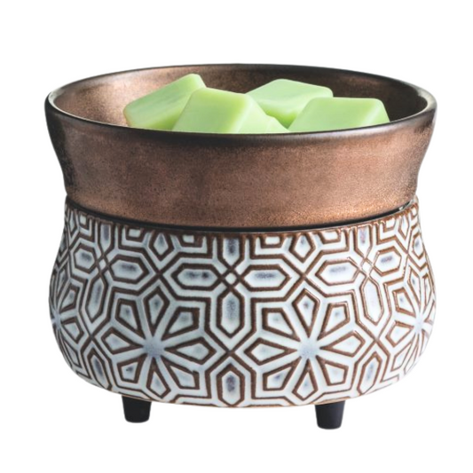 2-In-1 Bronze Geometric Wax Warmer