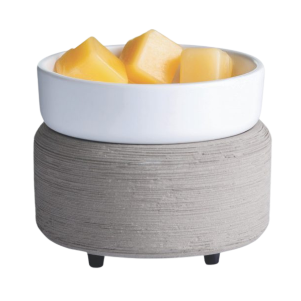 2-In-1 Gray Texture Wax Warmer