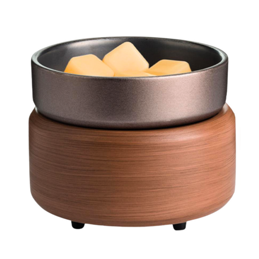 2-In-1 Pewter Walnut Wax Warmer