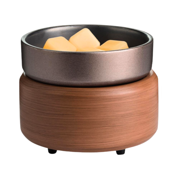 2-In-1 Pewter Walnut Wax Warmer