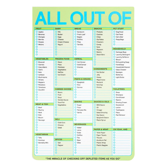 All Out Of Magnet Notepad