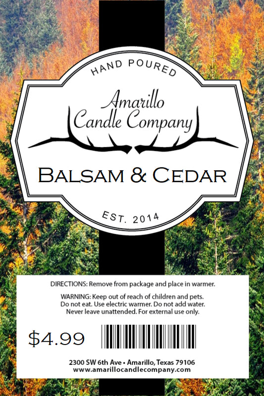 Balsam & Cedar Wax Melt Tabs