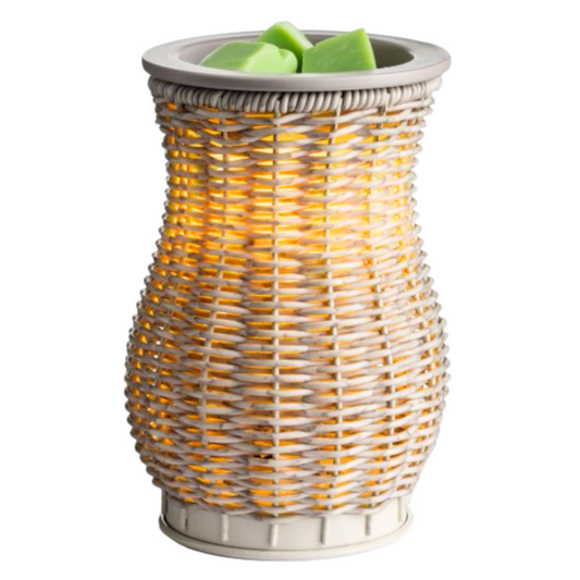 Illumination Gray Wicker Wax Warmer